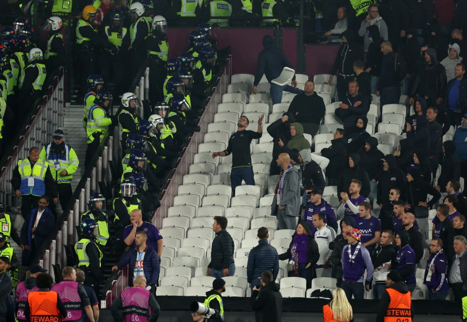 Anderlecht apologised after their fans' behaviour