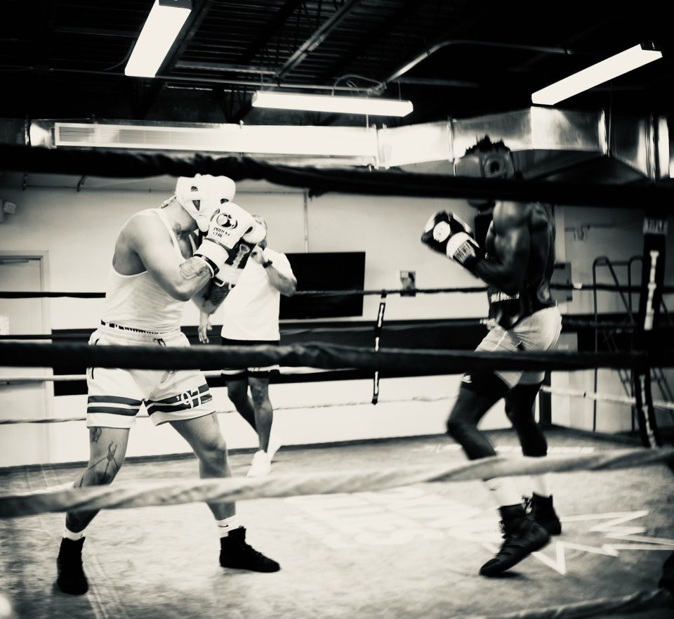 Jake Paul sparring with Tyson Fury's old opponent Steve Cunningham