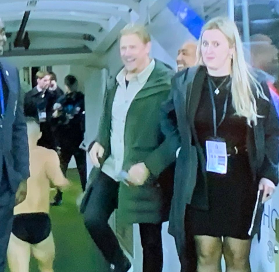 United legend Schmeichel could only help but laugh as Kovacic passed him