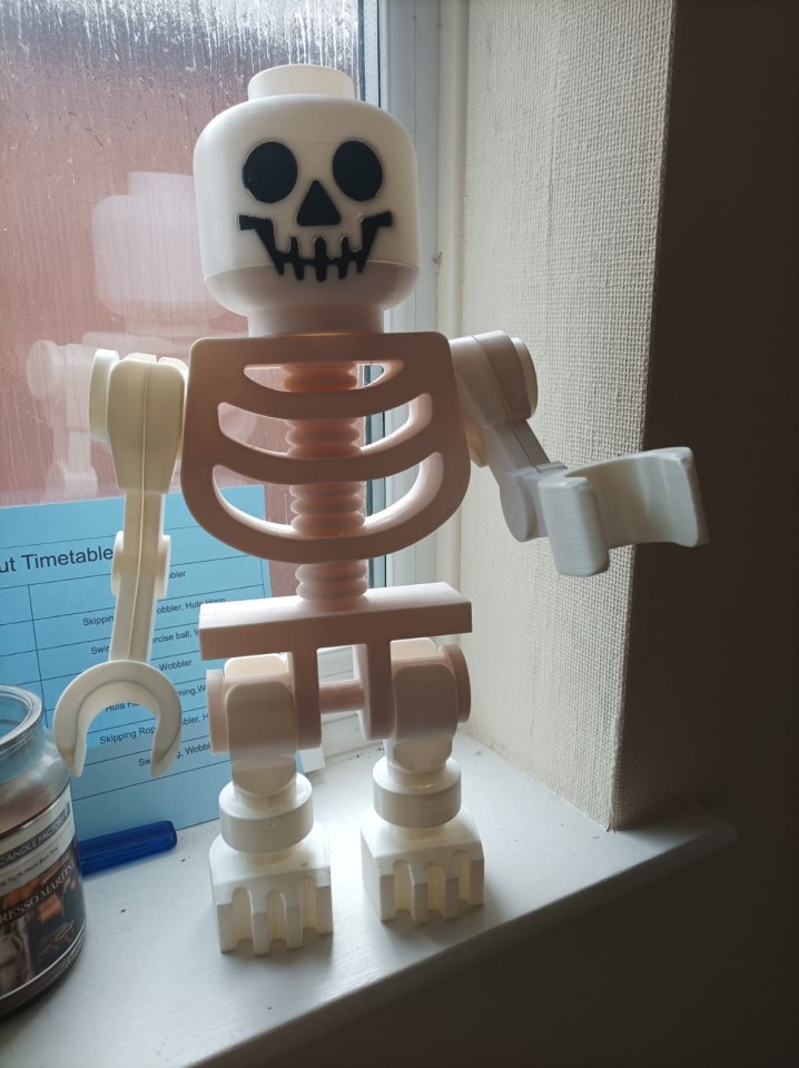 The Lego skeleton is Matt’s hero product when it comes to 3D printing