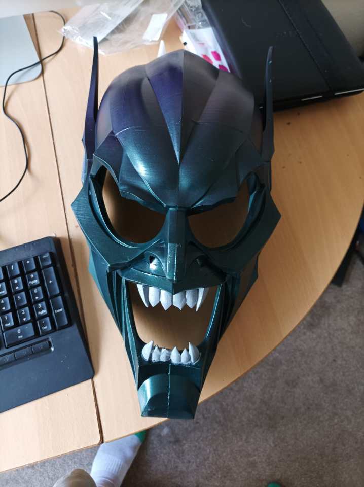 He's also 3D printed a green Goblin helmet for the first time