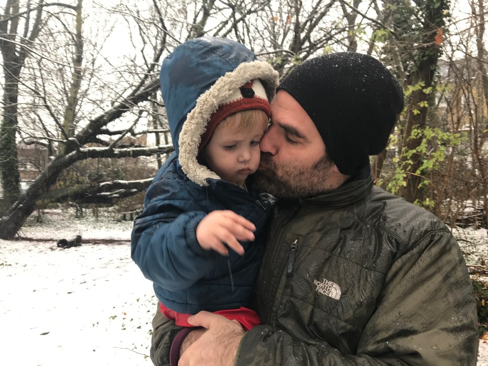 Rob Delaney with his son Henry, who died of a brain tumour when he was two