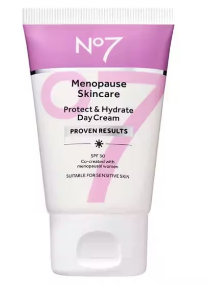 No7 Menopause Skincare Protect and Hydrate Cream, Boots, £32.95