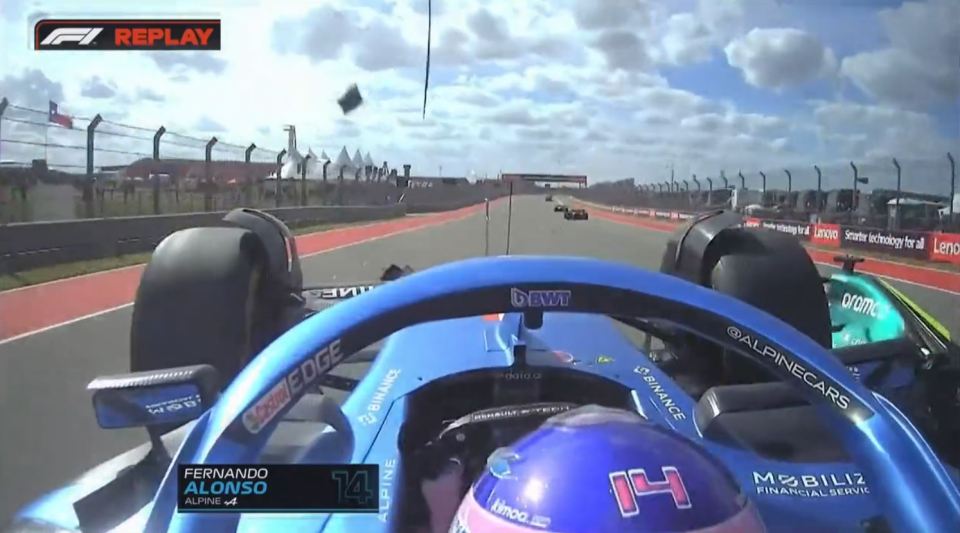 This was Alonso's terrifying view