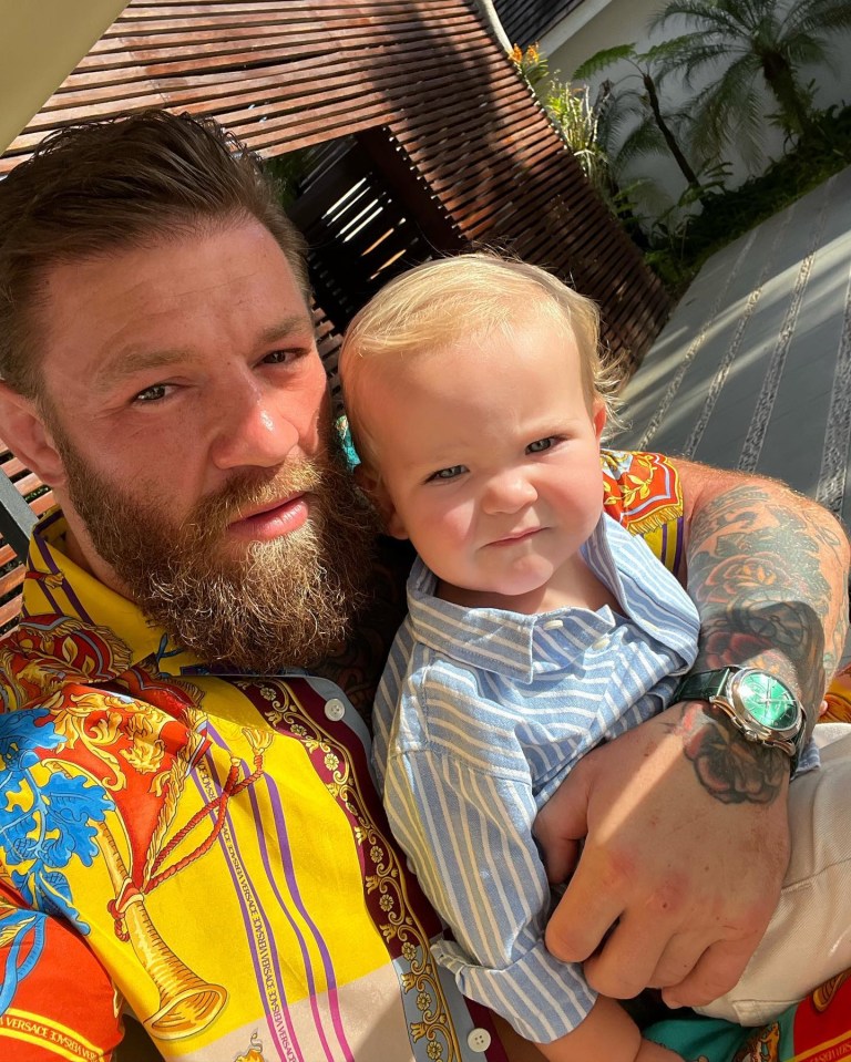 McGregor with one-year-old Rian