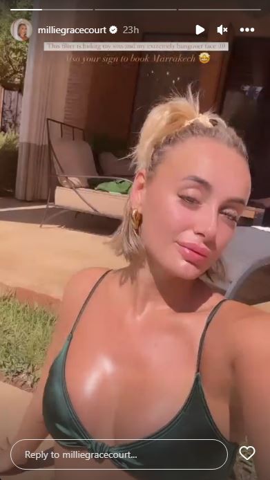 Millie has posted a series of steamy bikini snaps from her holiday