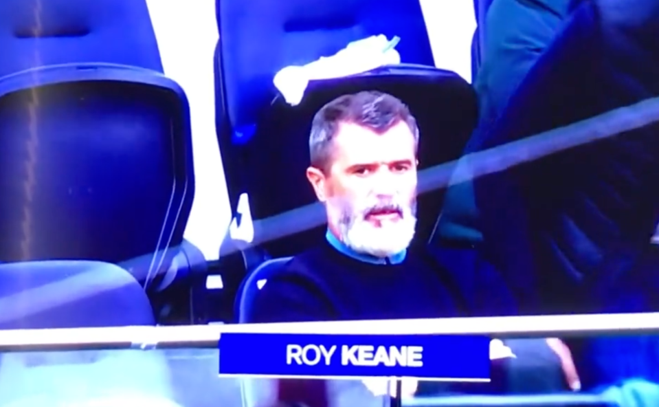 Keane looked fuming after the exchange