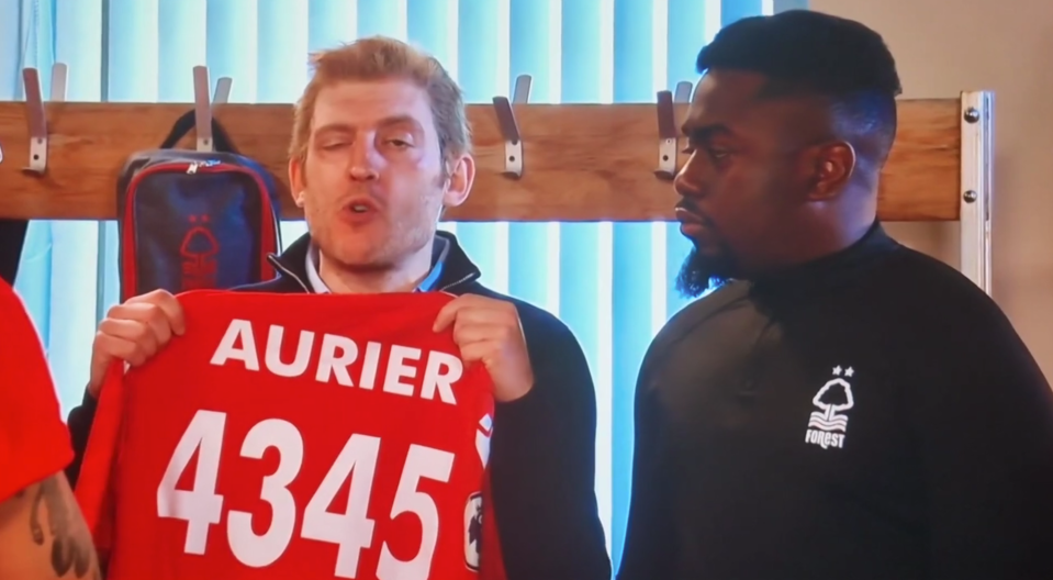 'Cooper' presented 'Serge Aurier' with the No4345 shirt