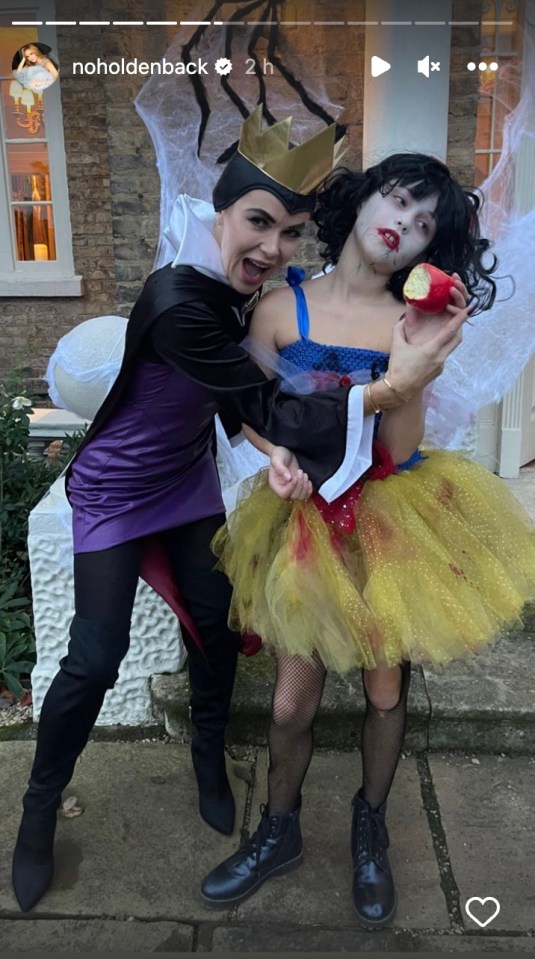 Amanda Holden and her daughter played up a dark version of Snow White