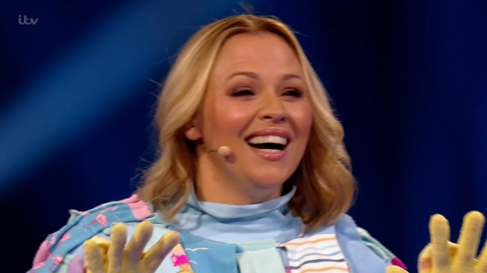 Girls Aloud's Kimberley was unmasked as Odd Socks