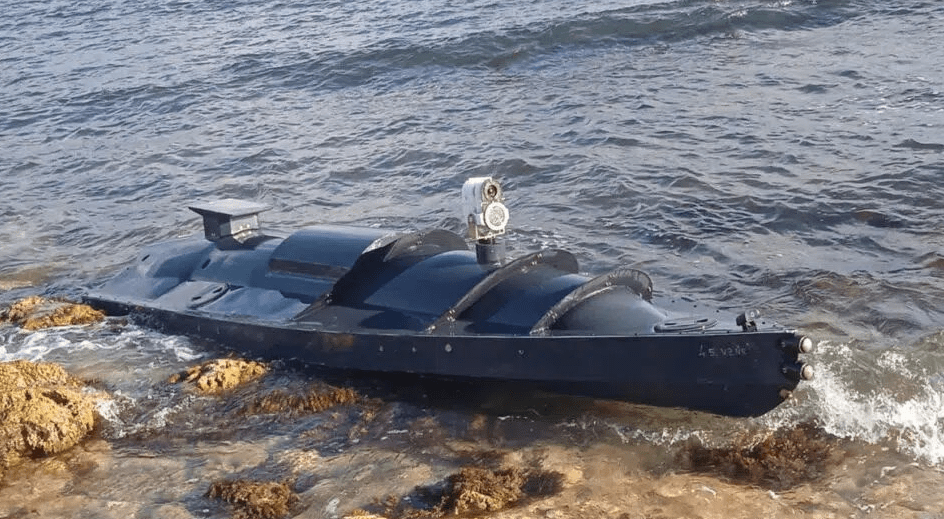 One of Ukraine's suspected suicide drones washed up in Russia last month