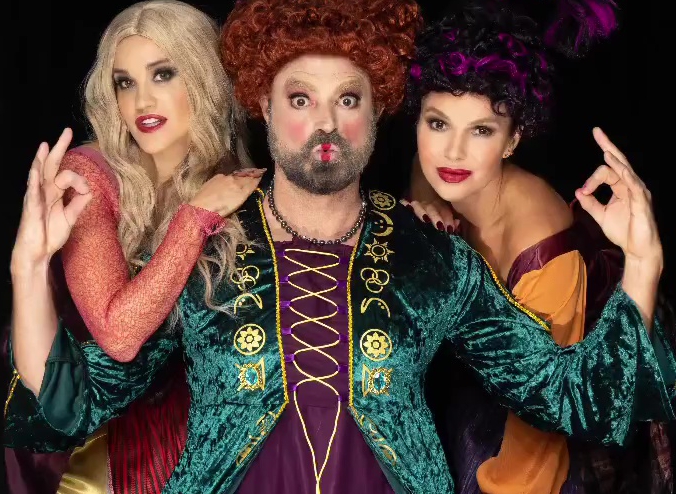 Amanda Holden, Ashley Roberts and Jamie Theakston teamed up for a Hocus Pocus costume