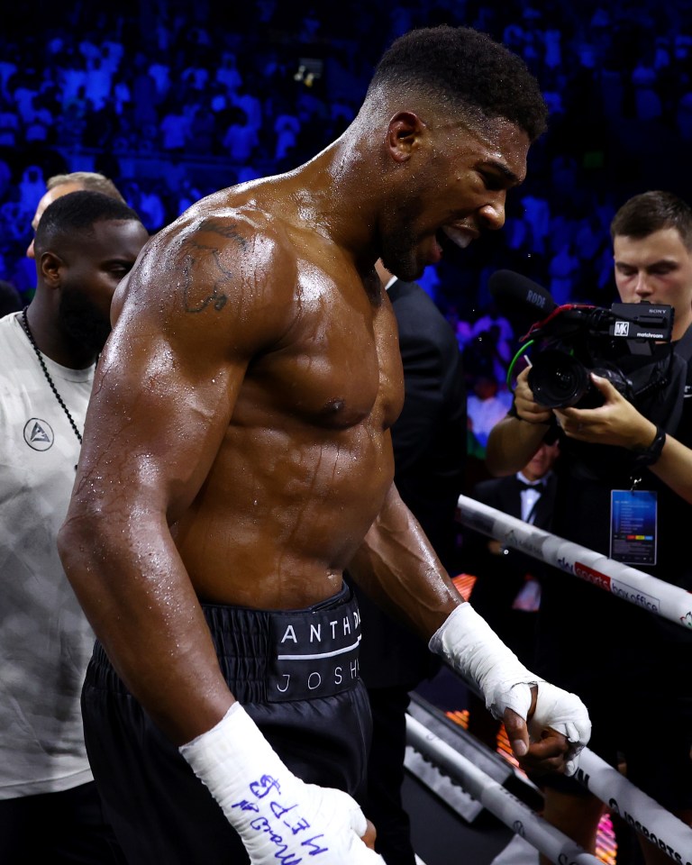 Joshua was overcome with a wave of emotion after the Saudi showdown