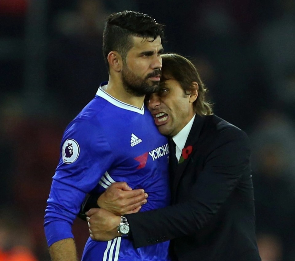 Costa fell out with Antonio Conte before his Blues exit in 2017