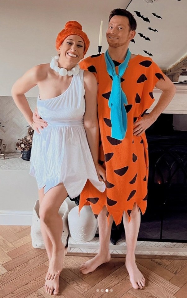 Stacey Solomon and Joe Swash became Wilma and Fred Flintstone