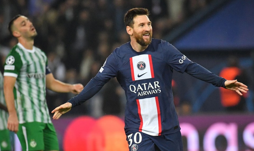 Lionel Messi was in glittering form last night