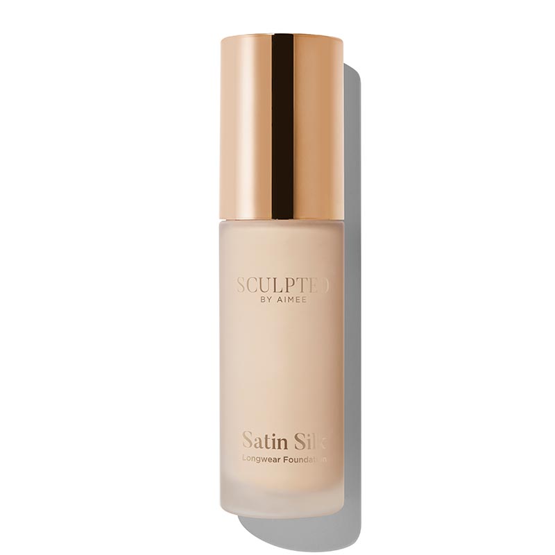 The Sculpted by Aimee Satin Silk Longwear Foundation is available in several different shades