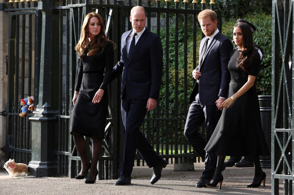 William, Kate, Prince Harry and Meghan were known as the Fab Four before their split and the Sussexes' move to California