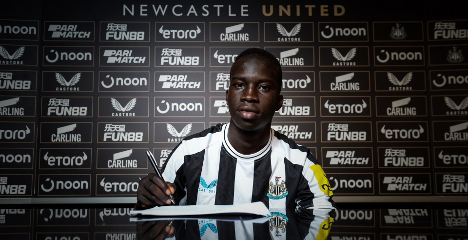 Newcastle confirmed the signing of Kuol yesterday