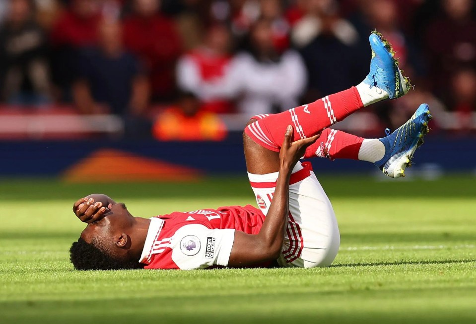 Bukayo Saka was in obvious pain after the clash against Nottingham Forest