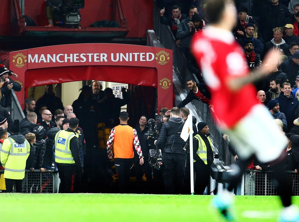 Ronaldo stormed down the tunnel and out of Old Trafford before the final whistle