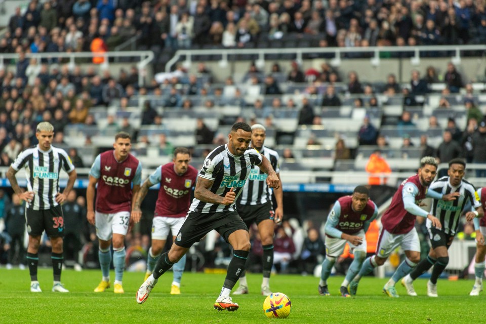 Wilson scored the opener from the penalty spot as Newcastle finally broke Villa's first-half resistance