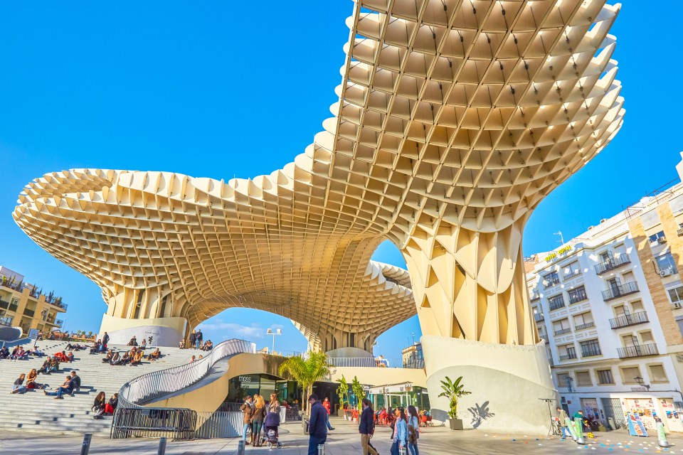 The Metropol Parasol is the world’s largest wooden structure, known better as Las Setas, or 'The Mushrooms'