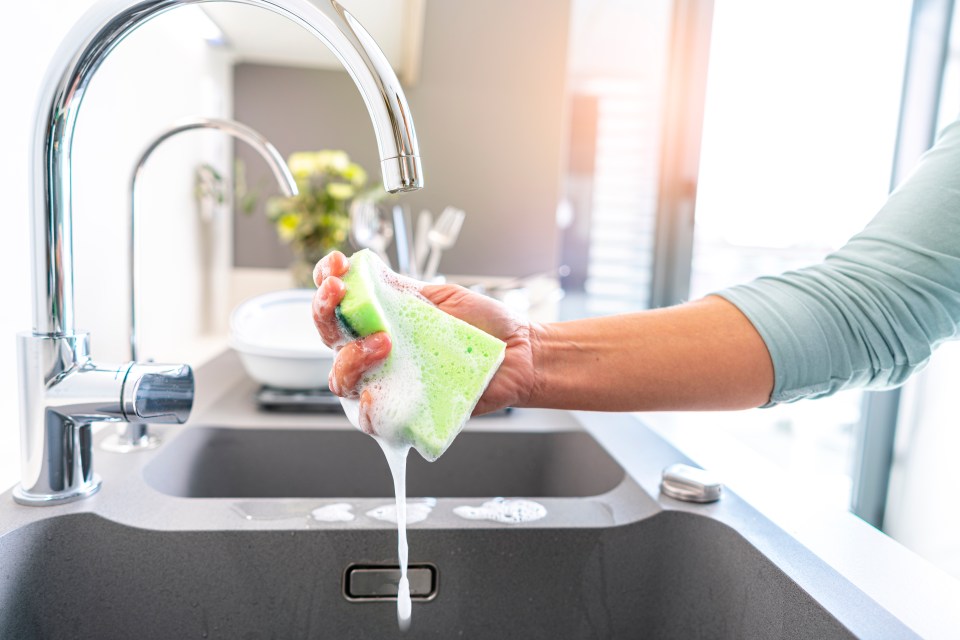 There's no need to waste washing up liquid when washing dishes by hand