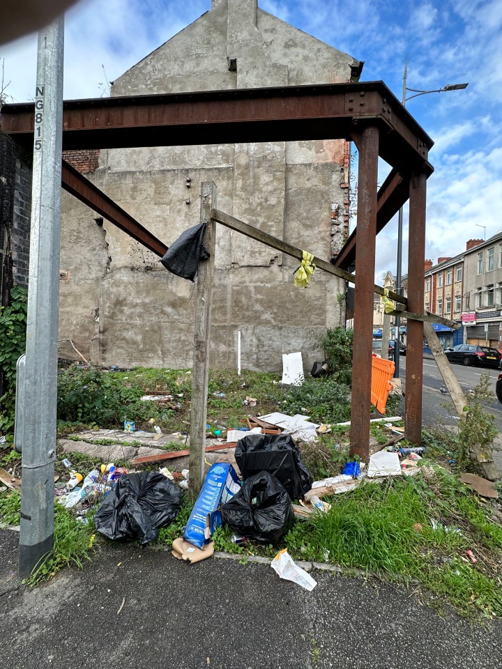 Piles of rubbish can be found scattered around the community