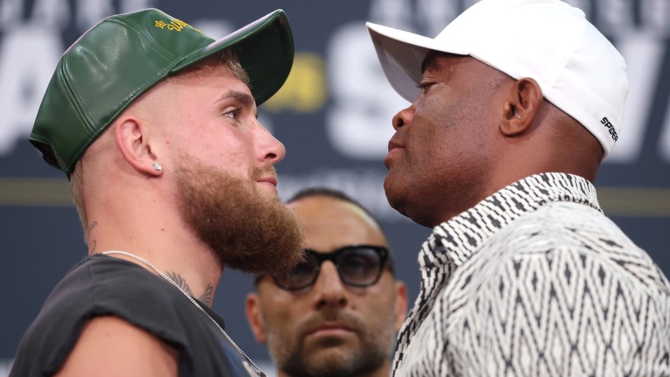 Jake Paul and Anderson Silva ahead of their fight