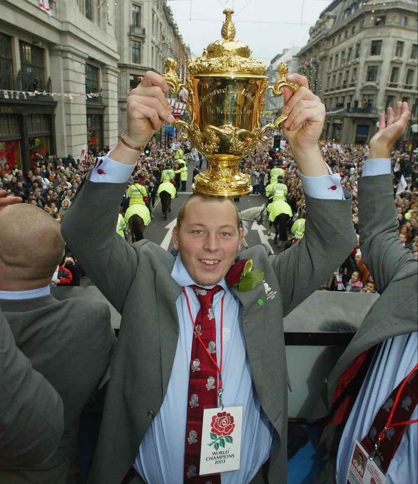 Thompson has revealed he does not remember England's Rugby World Cup victory celebrations