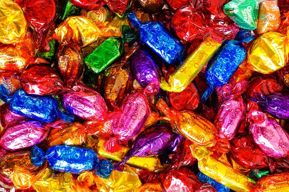 Quality Street tubs contain 12 different chocolate flavours