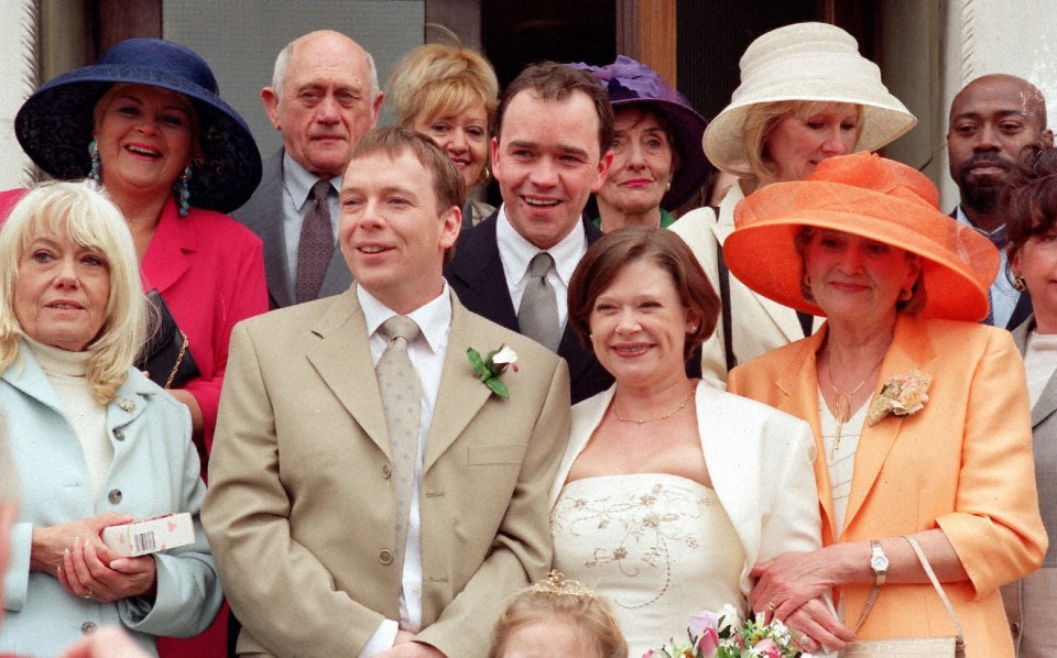 Todd, centre, played Mark Fowler on EastEnders. Pictured with Wedny Richards as Pauline, and Adam Woodyatt as Ian