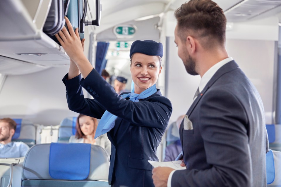 Flight attendant Jorge Gutierrez advises passengers also drink water to avoid dehydration (stock image)