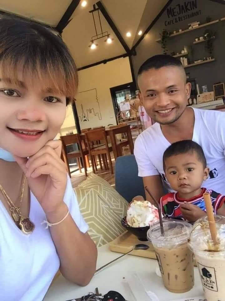 Ex-police lieutenant colonel Panya Khamrab killed his wife and son, pictured, following the rampage before turning the gun on himself