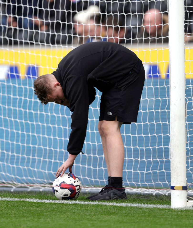 Goal line technology had to be readjusted after the posts were cut down