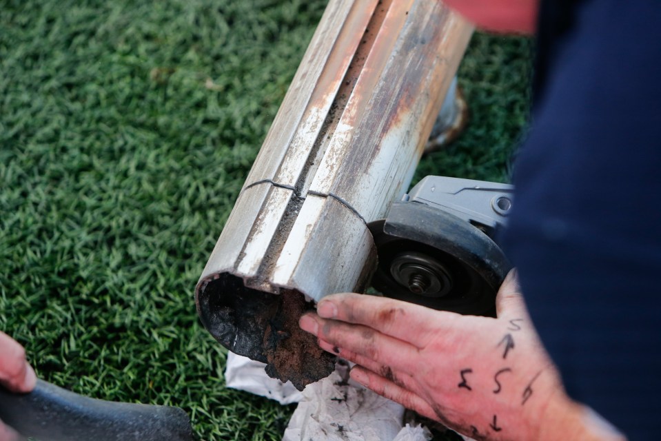 The goal posts at Hull had to be SAWN to the right size