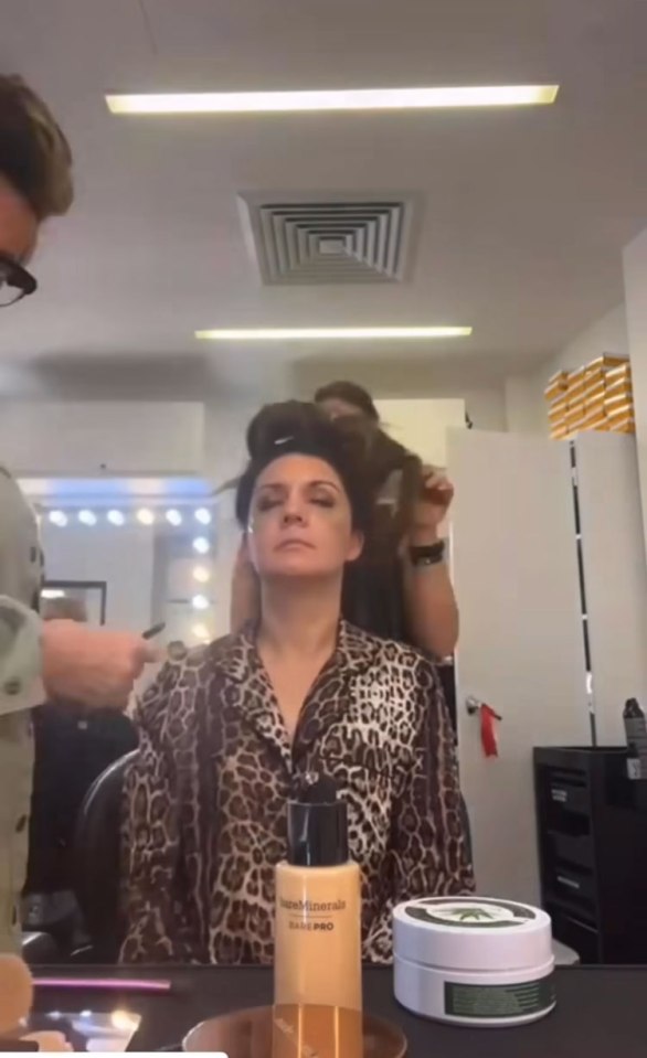 Laura had her hair and makeup done before going live on air