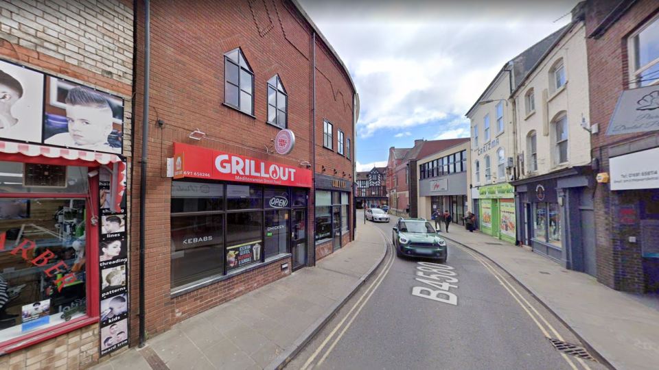 The horror unfolded outside Grill Out takeaway in Willow Street at 2.50am on Sunday