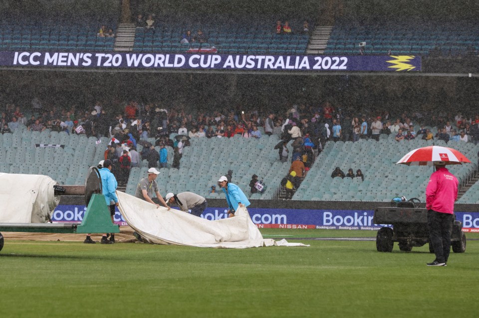 Ireland were ahead on DLS when the rain arrived in Melbourne