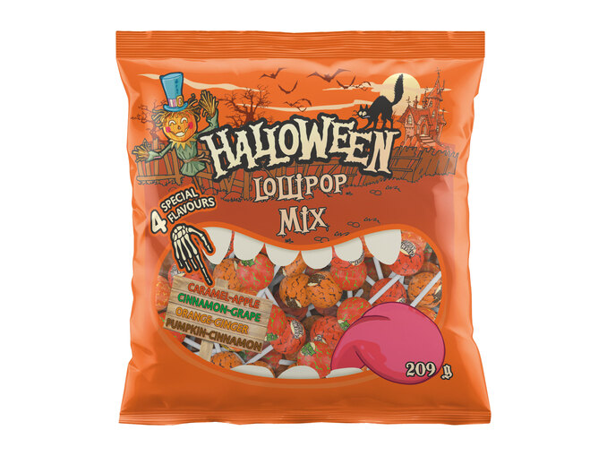 Halloween lollipop mix, 209g, 99p at Lidl