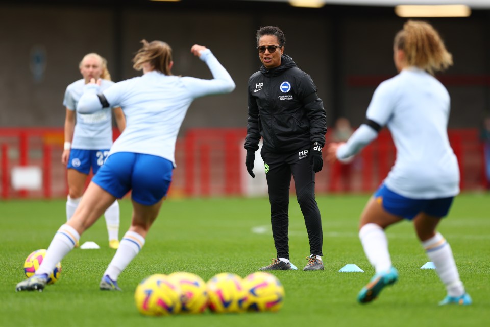 Hope Powell has left Brighton after a five-year spell in charge of their women's side