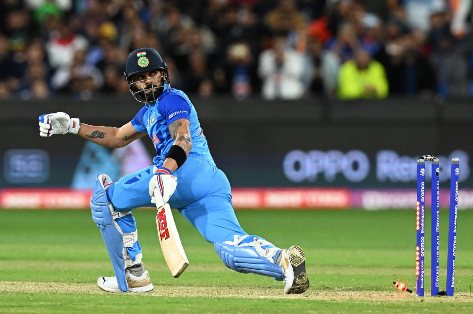 India’s Virat Kohli was bowled on free hit against Pakistan