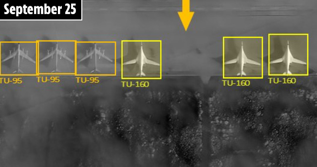 And three more TU-95s were spotted on September 25