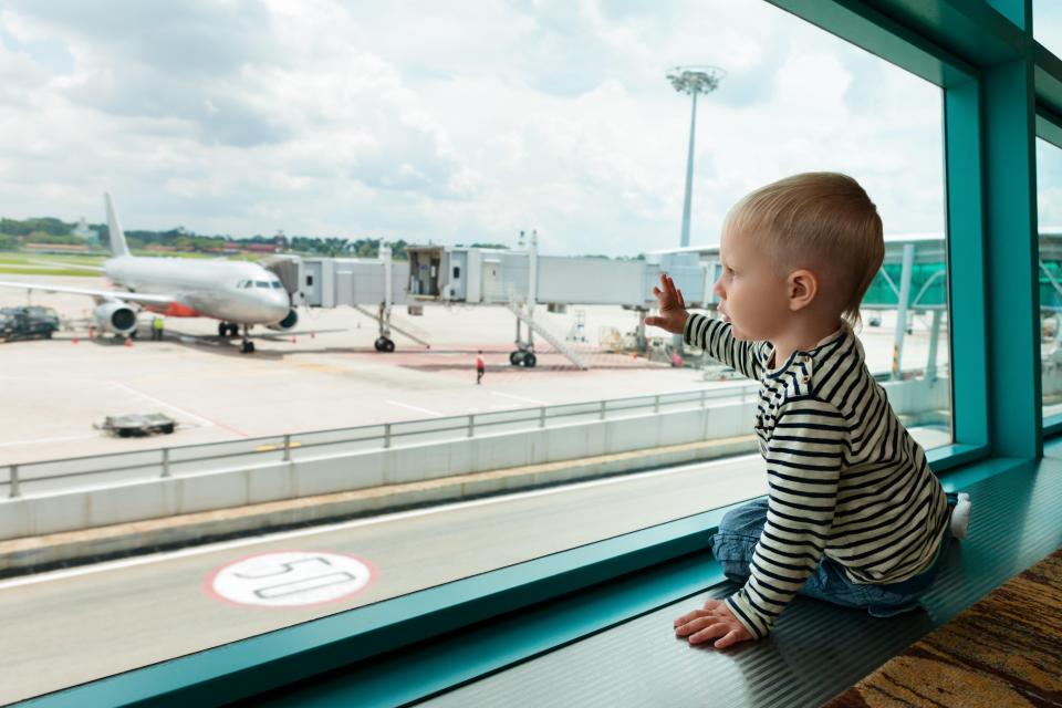 A mum asked if she was wrong to jump the queue at the airport with her baby (stock image)