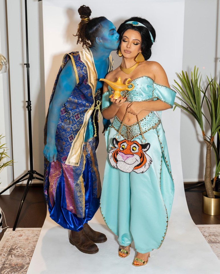 Her boyfriend Jordan dressed up as The Genie