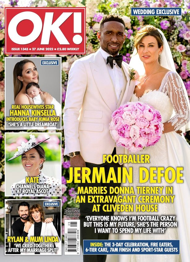 Jermain Defoe's wedding to Donna Tierney was the front page of OK! magazine