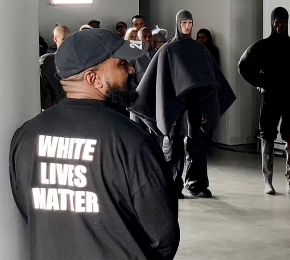 Kanye sparked controversy over the shirt he wore to a fashion show