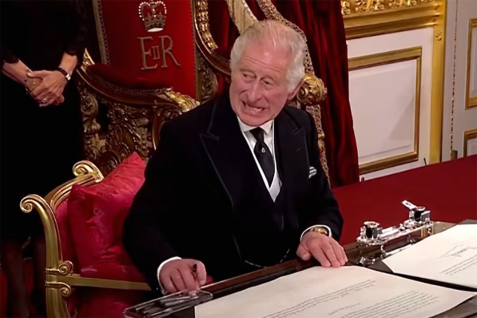 King Charles had yet another pen blunder