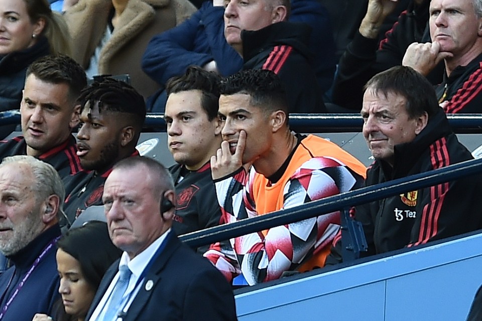 Ronaldo warming the bench has been a familiar sight so far this season